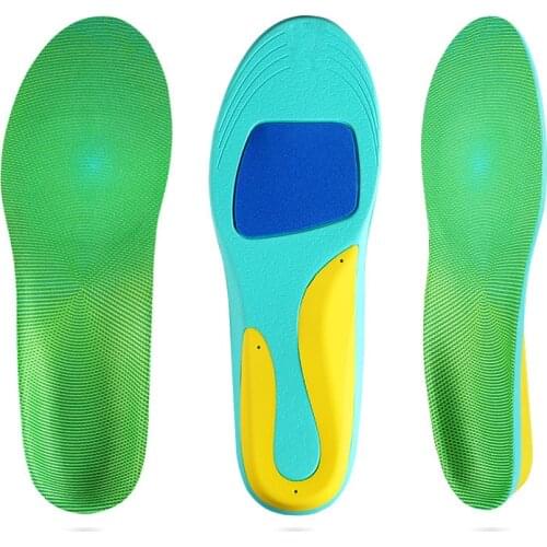 Eva Flat Foot Arch Support Orthopedic Insoles For Shoes Men Women Pad Inserts Breathable Sweat Shock Absorption Sports Insoles