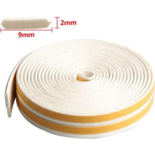 5M I Type Self adhesive wooden door window rubber foam sealing strip weatherstripping