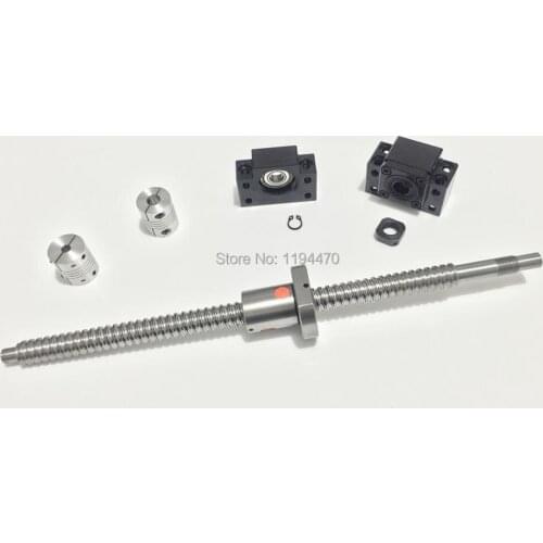 Ball Screw SFU1605 RM1605 L350mm Ballscrew End Machined with Ballnut + BK12 BF12 End Support + 2pcs 6.35x10mm Coupler