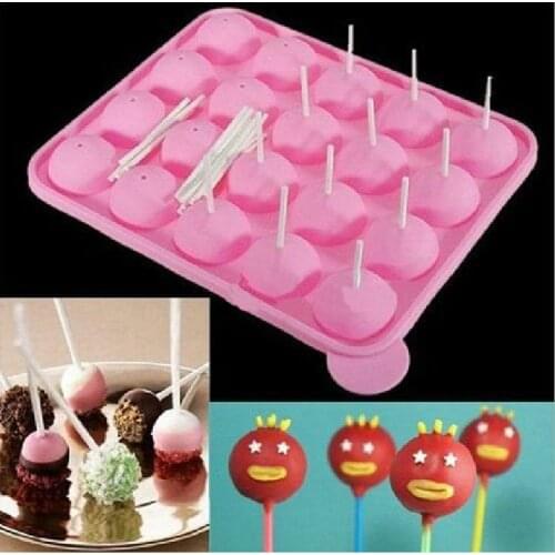 20 Holes Silicone Cake Molds Lollipops Moulds Chocolate Jelly Candy Molds Baking Tools