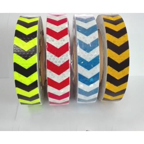 25MMX20M Arrow Reflective adhesive tape sticker reflective materials cars motorcycles and bicycles for traffic safety