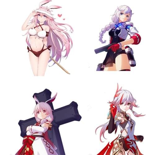 Three Ratels CA71 Honkai Impact 3rd Anime Sticker For Car laptop home Decor Sticker Kid Toy Decal