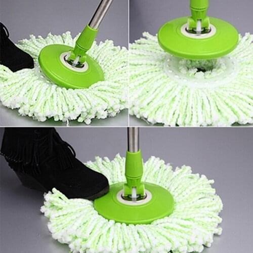 Item! Useful 360 Rotating Head Easy Magic Microfiber Spinning Floor Mop Bucket Replacement Cloth Cotton Pads Cleaning Tools