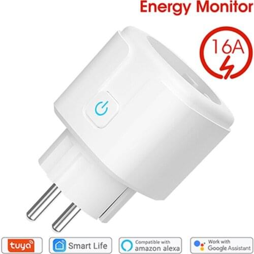 WiFi Smart Power Outlet 16A Remote Control Power Socket Outlet Smart Plug Timer Socket Work With Alexa Google Home Tuya App