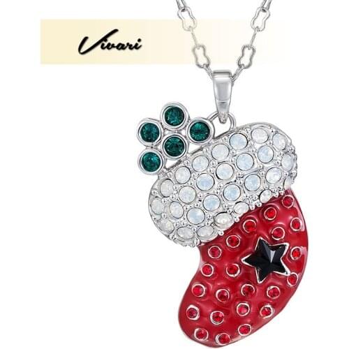Vivari Womens Elegant Christmas Crystal Stone Necklace Fashion Jewelry Accessories