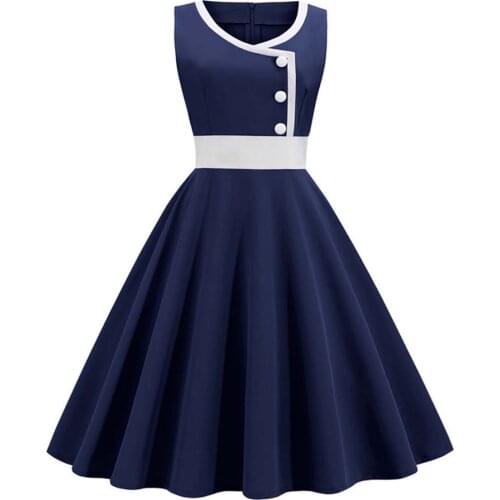 Summer Dress Women Robe Vintage Butterfly Print Big Swing 50s 60s Retro Rockabilly Pin Up Party Dresses Vestidos