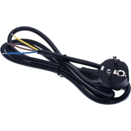 Euro Extension Power Cord 1.5m 16AWG Wires Schuko CEE Plug Power Supply Lead Cable For Electric Fan