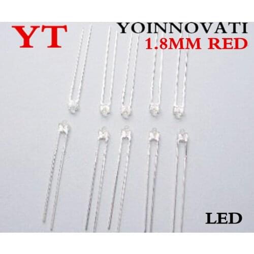 100pcs/lot F1.8 F1.8MM 1.8MM DIP LED 1.8 water clean White 3.0-3.2V 20mA Best quality