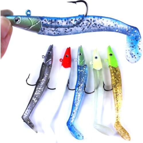 11cm 18g Glow Soft Lure Wobblers Artificial Bait Silicone Fishing Lure Sea Bass Carp Fishing Lead Spoon Jig Lures Tackle