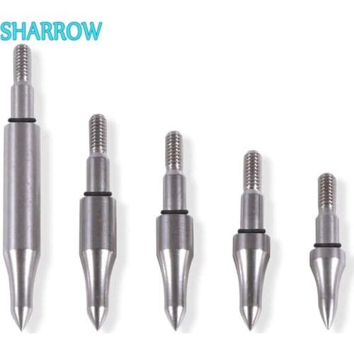 12pcs Hunting Arrowhead 75 100 125 150 250 Grain Stainless Steel Target Point Arrow with O-ring for Archery Shooting Accessories