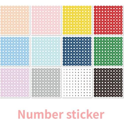 5 Sheets Colorful Numbers Sticker Cute Stickers Diy Planner Notebook Journal Decorations Scrapbooking Stationery Stickers