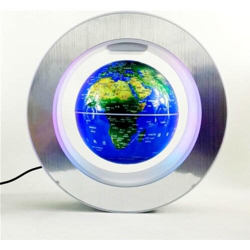 6" (15cm) shape floating Globe with LED floating and rotating in midair CE ROHS comply English printing power failure protection