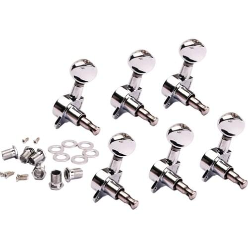 6 Pieces Sliber Acoustic Guitar Machine Heads Knobs Guitar Strings Tuning Pegs