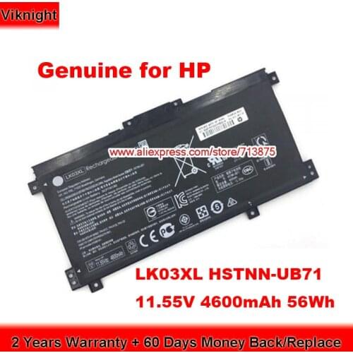 Genuine LK03XL Battery HSTNN-UB71 for HP Envy X360 2SL62PA 2SL63PA 2SL64PA 2SL67PA 2SL68PA X360 15-BP000 11.55V 4600mAh 56Wh