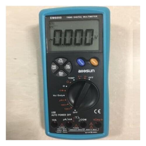 ALL-SUN EM6000 Professional True RMS Digital Multimeter 3 5/6-digit LCD Display Multimeter Max/min Value Recording Tester