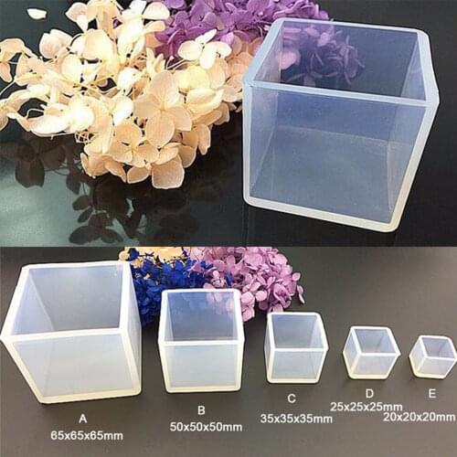 New Making Cube Resin Casting Mould 20mm to 65mm DIY Silicone Pendant Mold Jewelry Craft Tool