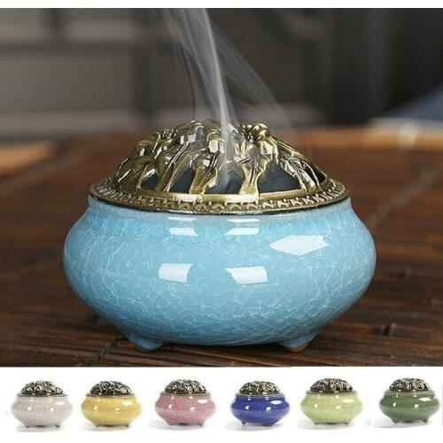 Ceramic Incense Burners Portable Porcelain Censer Buddhism Incense Holder Pottery & Ceramics Tools