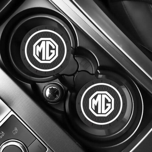 2pcs Pad Car Interior Coaster Water Cup Bottle Anti-slip Mat For MORRIS GARAGE MG 550 3 5 6 7 TF ZT ZR 42 ZS HS RX5 GS GT SUV
