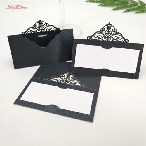 Laser Cut Wedding Party Table Name Place Cards Wedding Reception, Bridal Shower, Dinner Banquet Table Seating Cards 100pcs 5Z