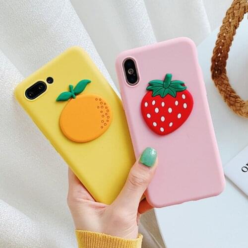 Cute 3D Fruit Strawberry Case for Huawei Y9 Prime 2019 Y7 2018 Y6 Pro 2017 Y5 II Y3 2017 Pineapple TPU Cover