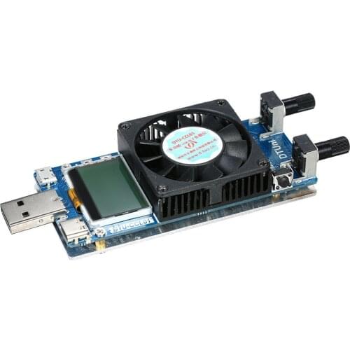 Multi-functional Electronic Load Tester Module Adjustable Constant Current Resistance Power Battery Tester with Cooling Fan