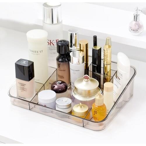 New European Transparent Plastic Makeup Organizer Storage Box Multipurpose Candy Color Office Sundries Cosmetic Drawer container