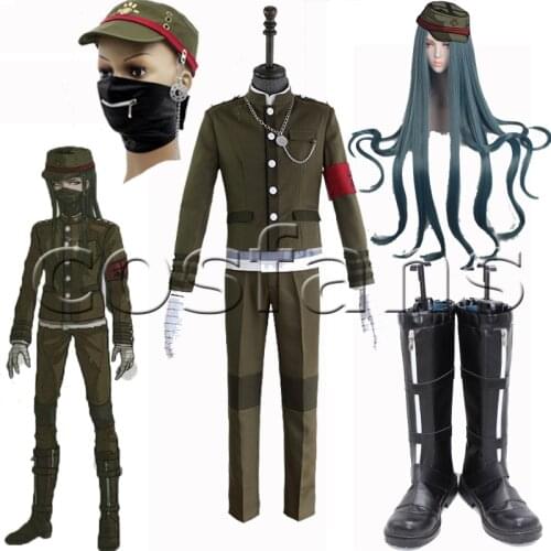 Anime Danganronpa V3: Killing Harmony Korekiyo Shinguji Cosplay Costume Outfit School Uniform Korekiyo Shinguji Cosplay Wig Hair