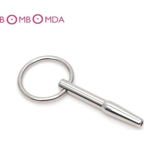 Stainless Steel Penis Plug Sounds Male Horse Eye Irritation Catheter Masturbation Rod Pull Plug Urethral Dilator Sex Toy for Man