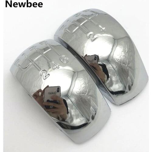 5/6 Speed Chrome Black Cap Gear Shift Knob Emblem Badge Cover Lever Stick Pen For Skoda Octavia MK2 II (04-08), II FL (08-11)