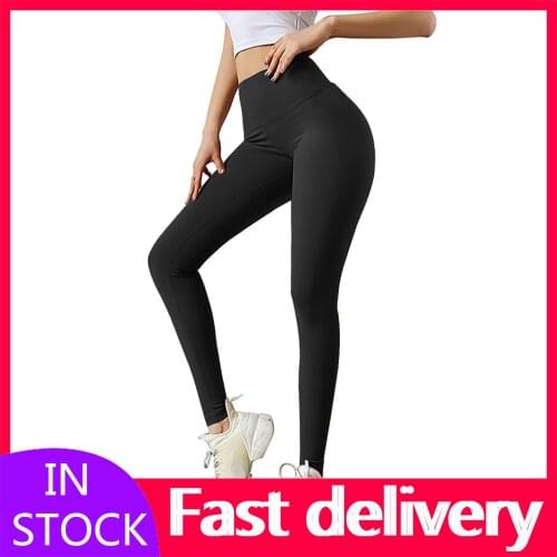 #VO Fashion Training Gym leggings sport women fitness Pure Color Hip Lifting Elastic Running Yoga Pants Clothing Trousers