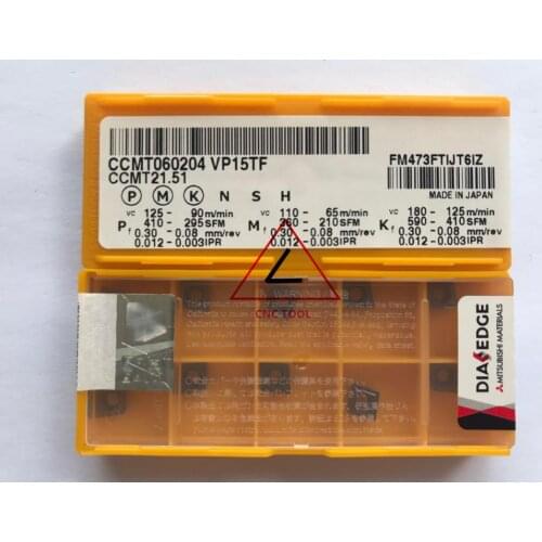 CCMT 060204 VP15TF 10pcs original Mitsubishi turning insert DIAEDGE
