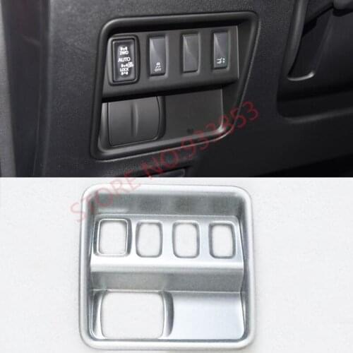 High quality ABS Chrome automotive interior Headlight switch decorative frame sequins for LHD 2017 Renault koleos Car styling