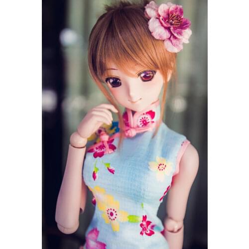 [wamami] Summer Long Section Dress Cheongsam For 1/4 MSD 1/3 SD DZ AOD BJD Dollfie