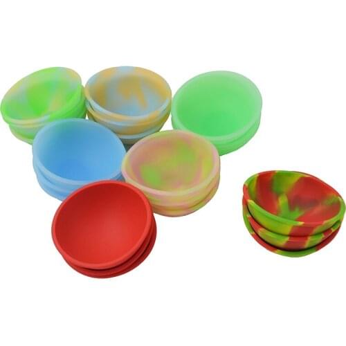 120pcs Silicone Pinch Bowls handy Fluorescent flexible silicone mini pinch bowls jars slick oil bho versatile round funnels