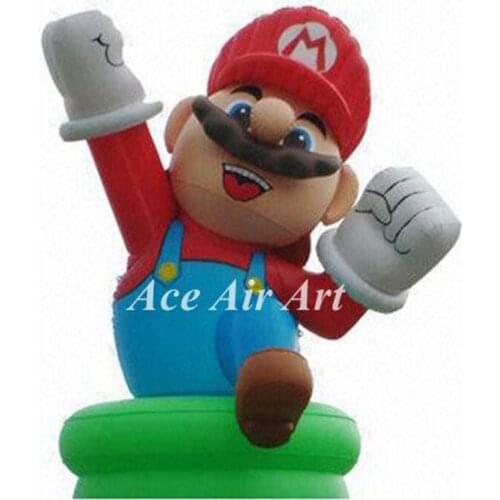 2.5m H Inflatable Cartoon replica Giant inflatable Super Mario Model For Advertising