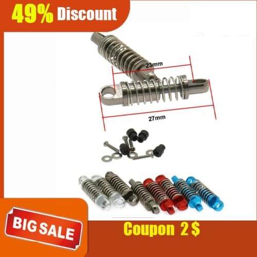 RCAWD 2PCS Alloy Shock Absorber Damper Oil Filled Type For Rc Model Car 1/28 Wltoys K969 K989 P929 K989-43 Drift Rally Bigfoot