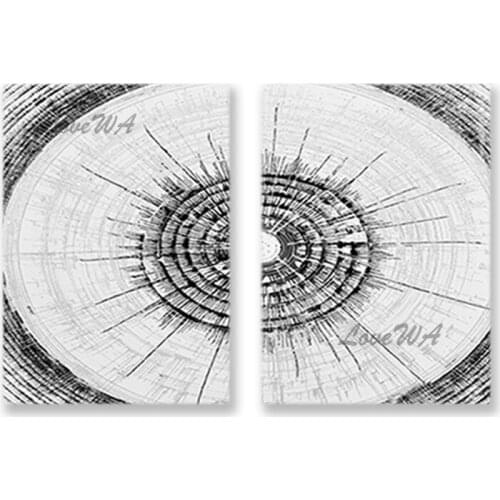 2PCS Group Black and White Abstract Texture Thick Acrylic Art Canvas Oil Painting Hand Painted Unframed Wall Hangings Artwork