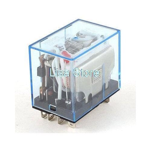 220VAC Coil Red LED General Purpose Power Relay 4PDT 14-Pin 4NO 4NC HH64P