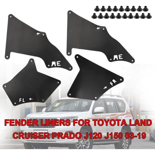4pcs/set Splash Guards Mud Flap Front Rear Car Mud Flaps Mudguards Fender Car Accessories For Toyota Land Cruiser Prado 2003-09