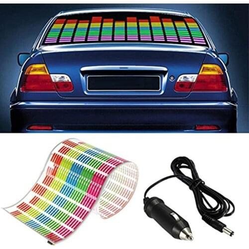 90*25CM Car music rhythm led decoration light/car Voice control lamp/ music lamp/Sound Music Activated Equalizer Stickers