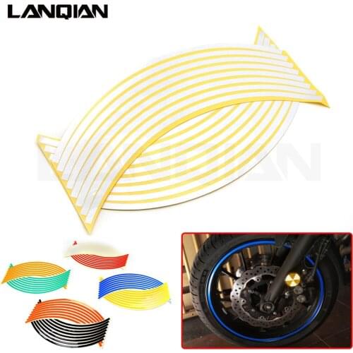 7 Colors Motorcycle/Car/bicycle Styling Wheel Hub Rim Stripe Reflective Decal Stickers Safety Reflector Motorbike Accessories