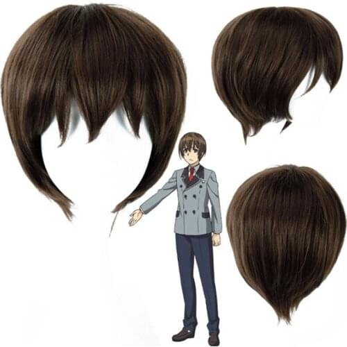 Anime SHIMONETA: A Boring World Where the Concept of Dirty Jokes Doesnt Exist Cosplay Wigs Tanukichi Okuma Cosplay Synthetic Wig