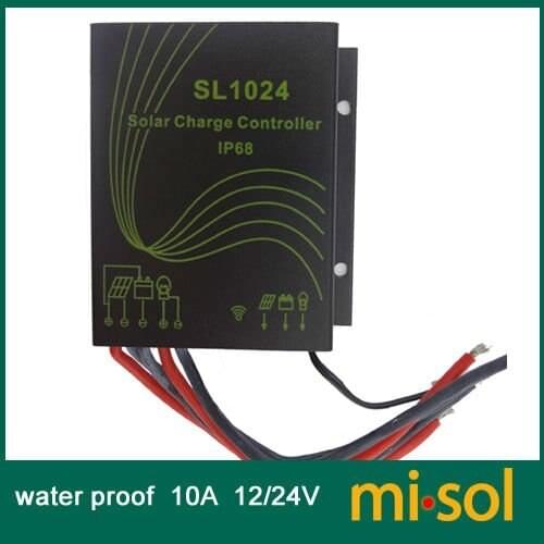 Free Shipping WATER PROOF solar regulator 10A,12/24V, solar charge controller for street light