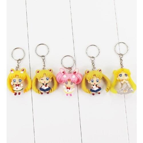5pcs/lot Twinkle Dolly Keychain Pendant Action Figure Pendant Japanese Anime Keychain Toys