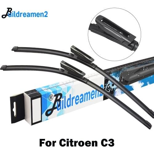 Buildreamen2 For Citroen C3 Picasso Pluriel Hatchback 2002-2016 Car Accessories Wiper Blade Rubber Windshield Wiper