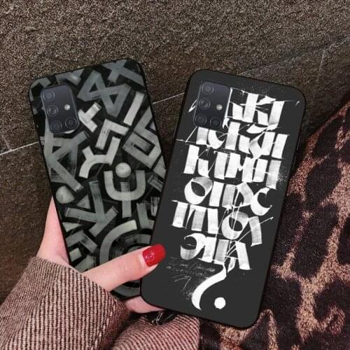 CUTEWANAN Russian Cyrillic calligraphy Phone Case Cover For Samsung A10 A20 A30 A40 A50 A70 A80 A71 A91 A51 A6 A8 2018