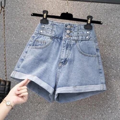 Denim Plus Size 5Xl Large Fashion Zevity Basic High Waist Summer WomenS Casual Cycling Clothing Sports Fitness Shorts 2021