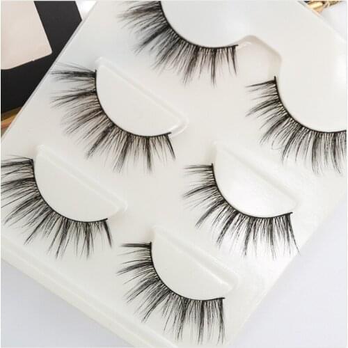 Flash Girl Hot sale 3D17 wispy 3 Pairs 100% Handmade 3D Mink False Eyelashes With Packaging Box