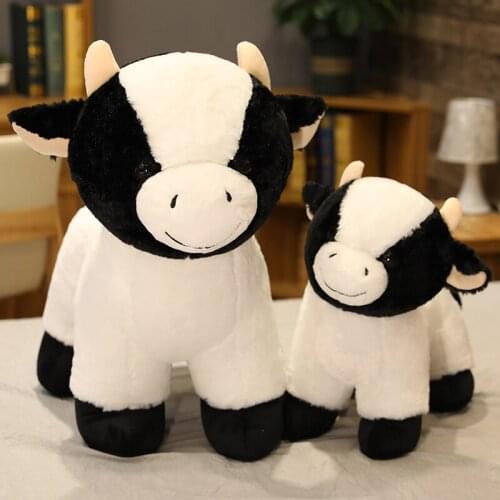 Lovely Simulation Cow Pet Doll Stuffed Cute Animal Cattle Plush Toys For Children Girls Lover Birthday Christmas Gift 35~65cm