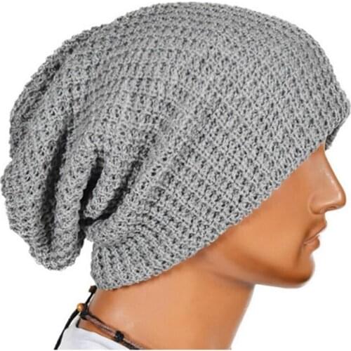 Men Knitted Skullcap Casual Short Thread Hip Hop Hat Beanie Wool Knitted Beanie Skull Cap Winter Warm Elastic Hats Wholesale